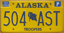 Alaska police plate image