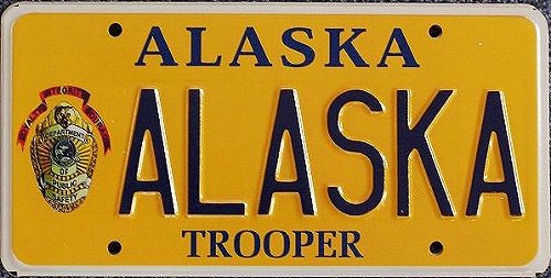 Alaska police plate image