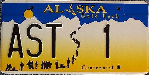 Alaska police plate image