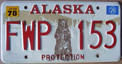 Alaska license plate picture