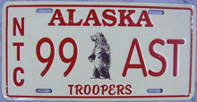 Alaska police plate image