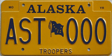 Alaska license plate image