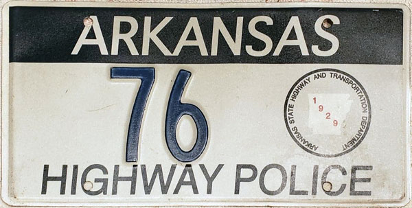 Arkansas license plate image