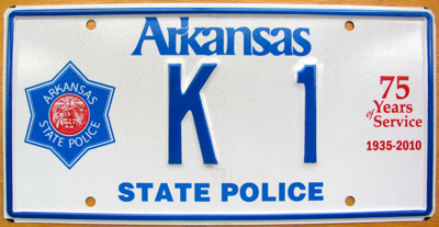 Arkansas license plate image