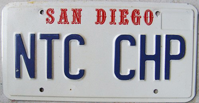 California license plate image