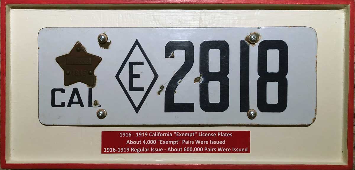 California license plate image