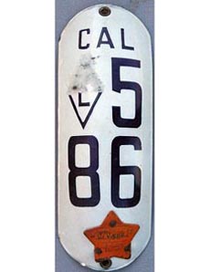 California license plate image