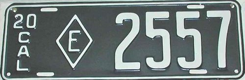 California license plate image