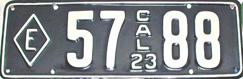 California license plate image