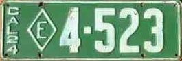 California license plate image