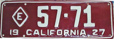 California license plate image