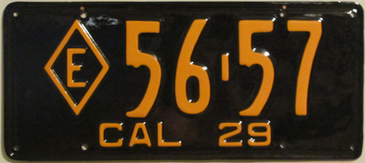 California license plate image