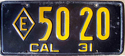 California license plate image