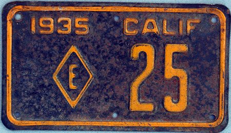 California license plate image