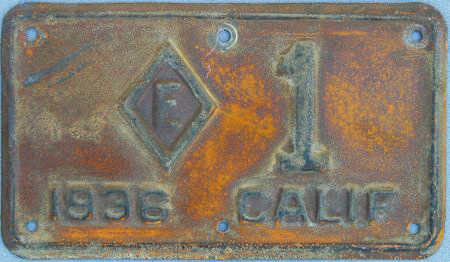 California license plate image