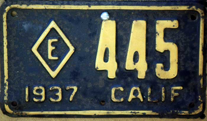 California license plate image