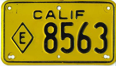 California license plate image