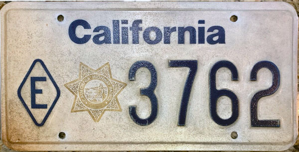 California license plate image