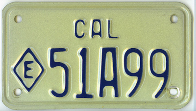 California license plate image