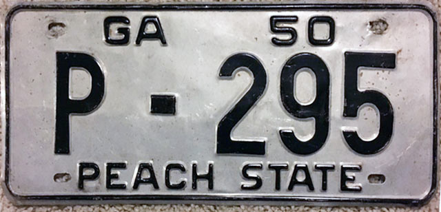 Georgia state patrol license plate