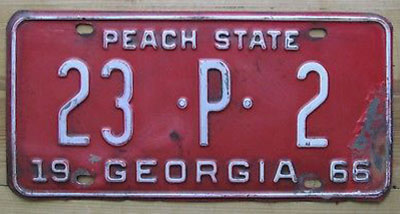 Georgia state patrol license plate