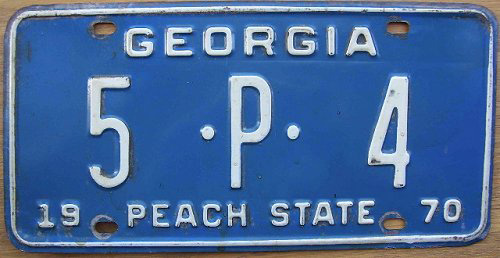 Georgia state patrol license plate