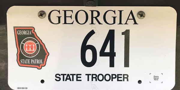 Georgia license plate image