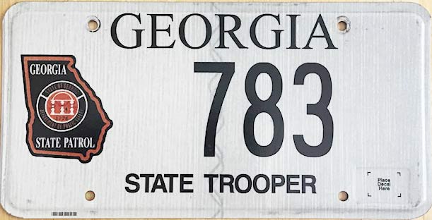 Georgia license plate image