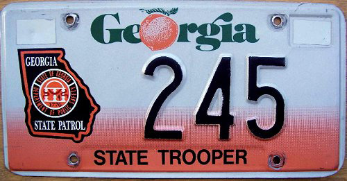 Georgia license plate image