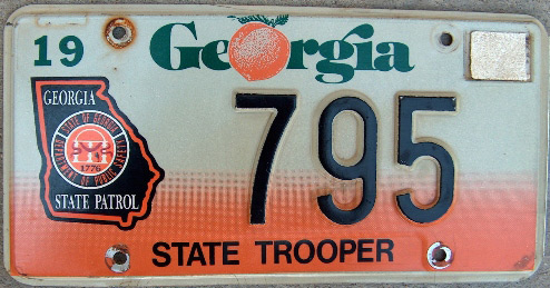 Georgia license plate image