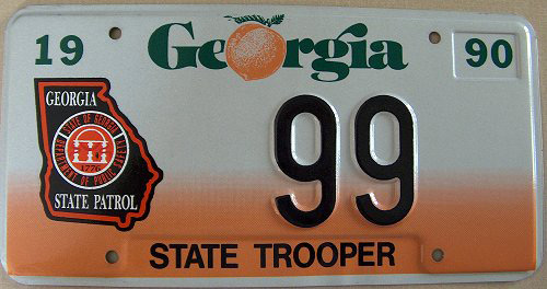 Georgia license plate image