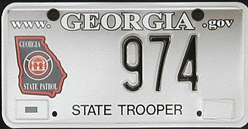 Georgia license plate image