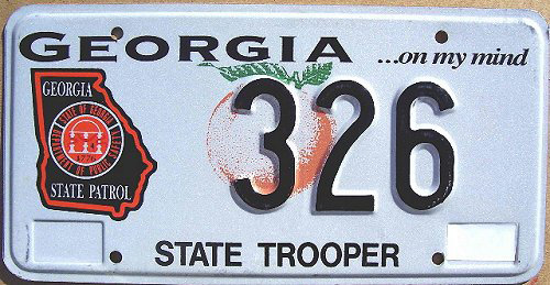 Georgia license plate image