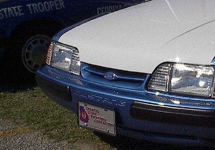 Georgia license plate on car