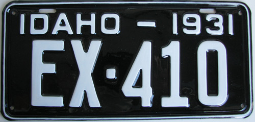 Idaho license plate image