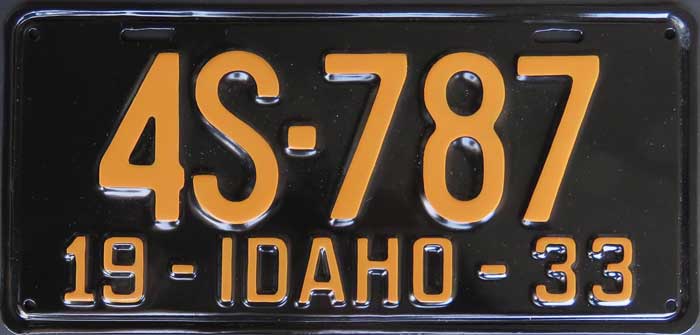 Idaho license plate image