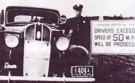 Idaho police car with license plate