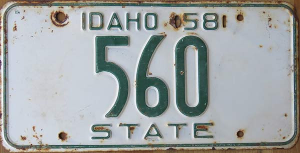 Idaho license plate image