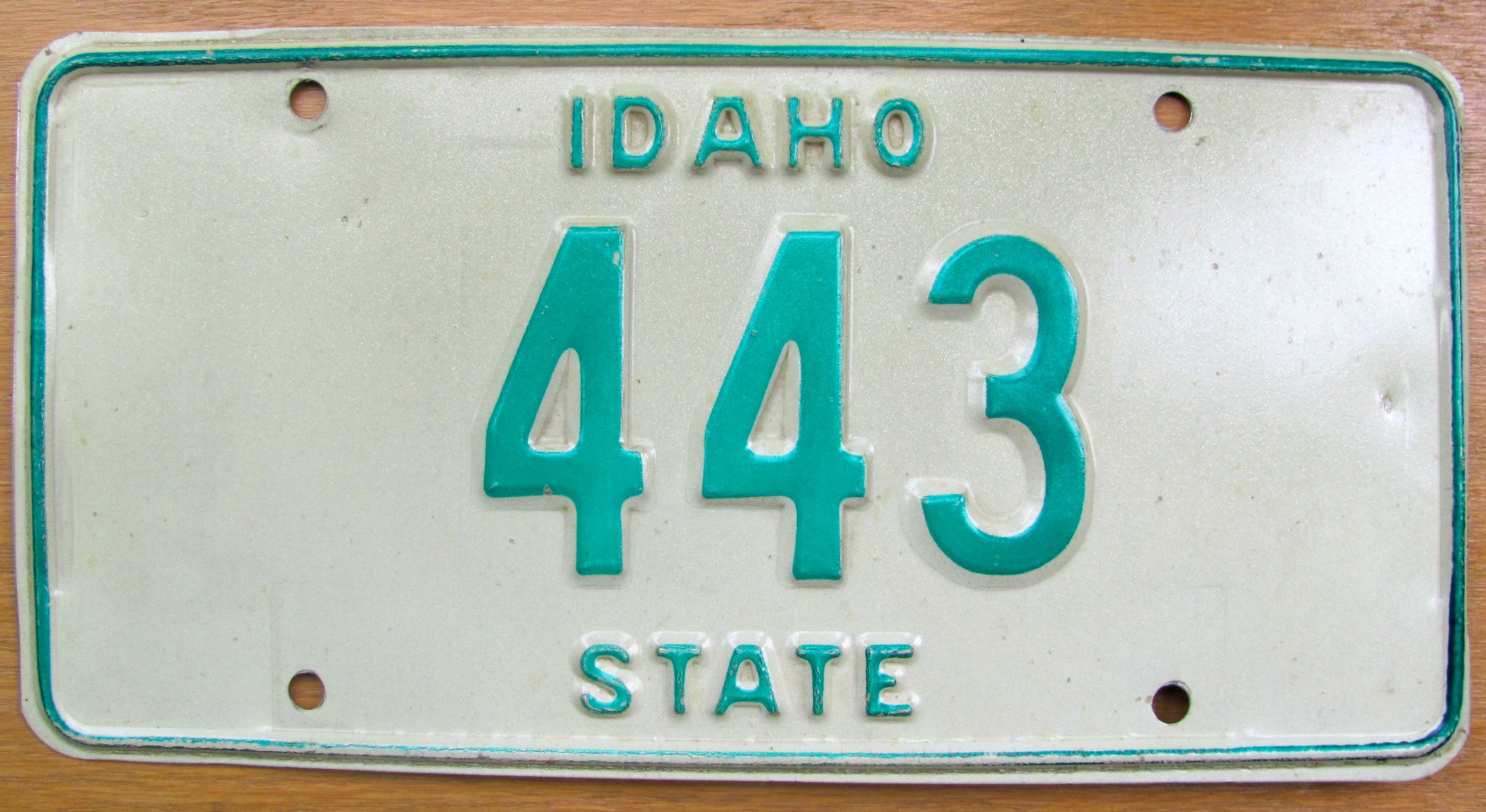 Idaho license plate image