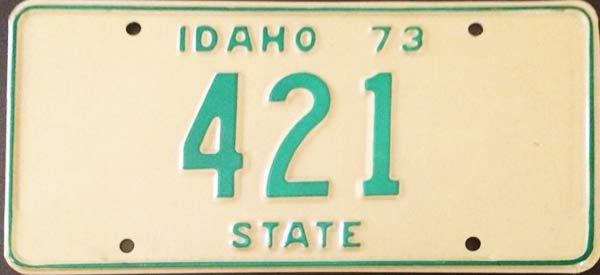 Idaho license plate image