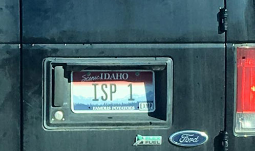 Idaho license plate image