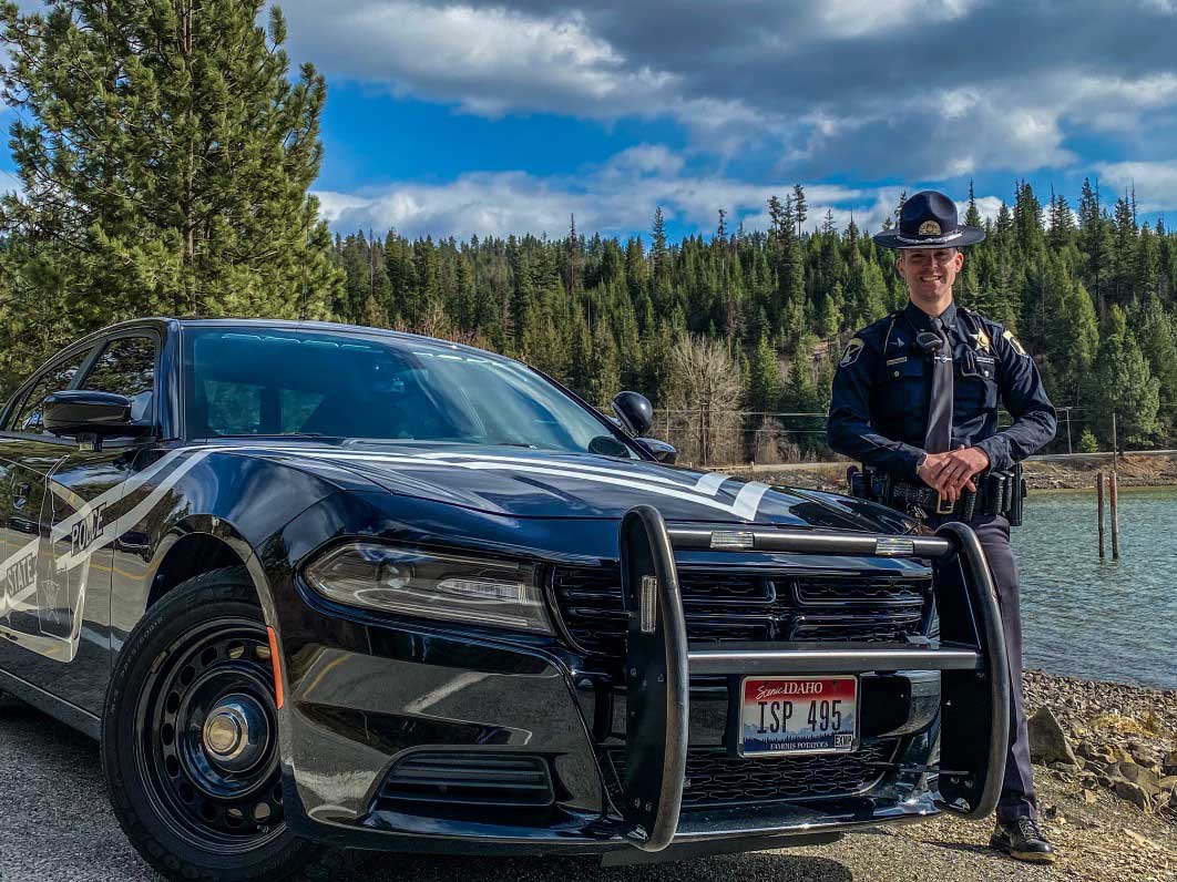 Idaho state police car