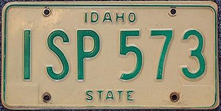 Idaho license plate image