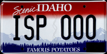 Idaho license plate image