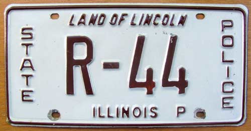 Illinois state police license plate