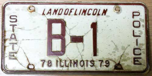 Illinois state police license plate