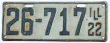 Illinois early police license plate