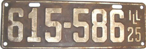 Illinois early police license plate