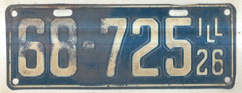 Illinois early police license plate