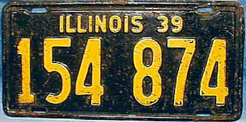 Illinois state police license plate